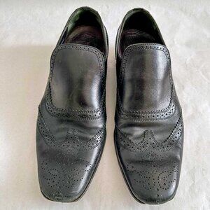 Bottega Veneta men's black leather brogue loafers Sz 8D